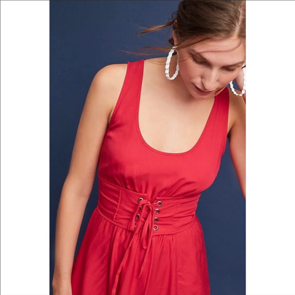 Anthropologie Plenty Tracy Reese corset midi dress